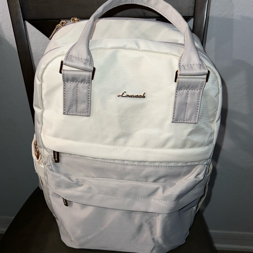 Lovevook Violet and cream backpack
